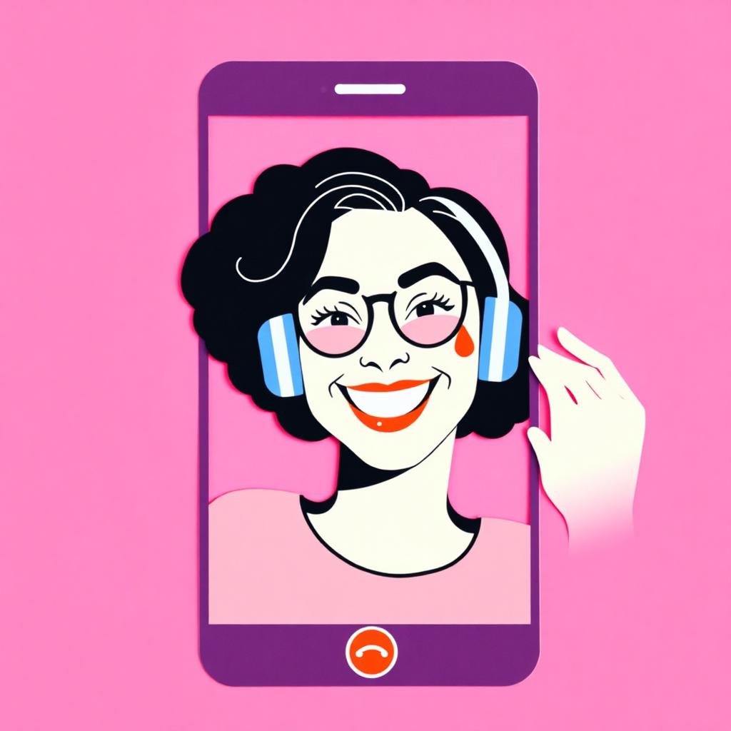 Woman on a video call